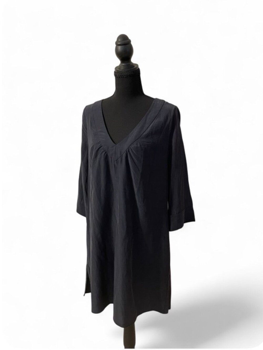 Magaschoni 100% Silk Dress Quiet Luxury Minimalist Shift Dresses Knee Length, L